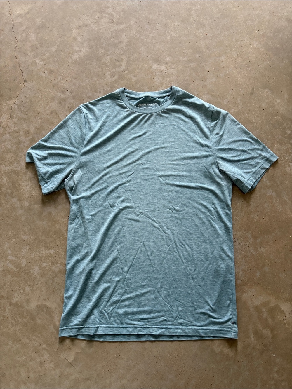 Outdoor Voices Classic Crew Neck T-Shirt in Heather Aqua